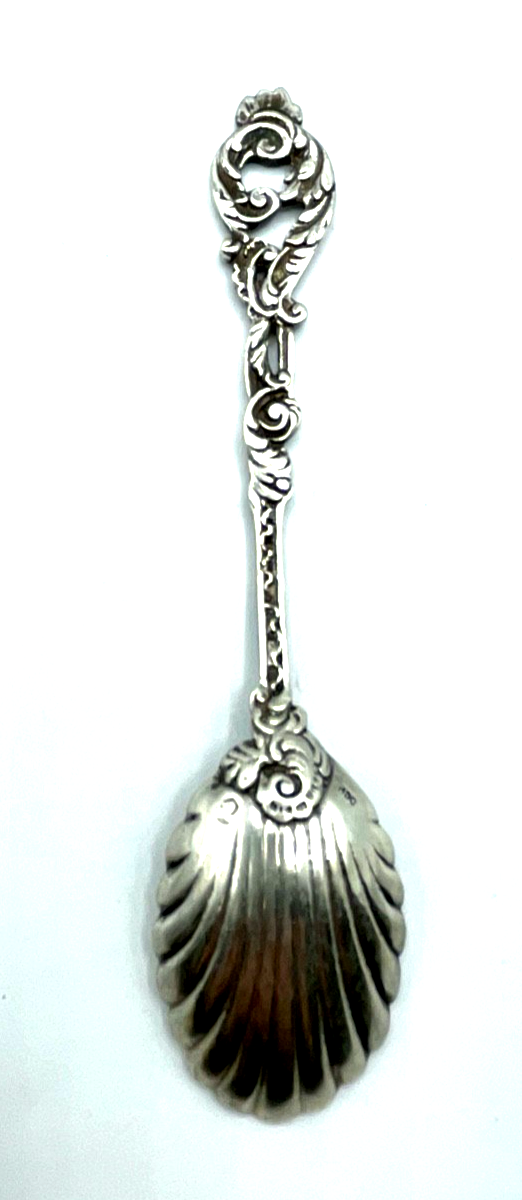 Antik  800 Silber Zuckerlöffel Historismus L 11,8 cm style rocaille gepflegt3