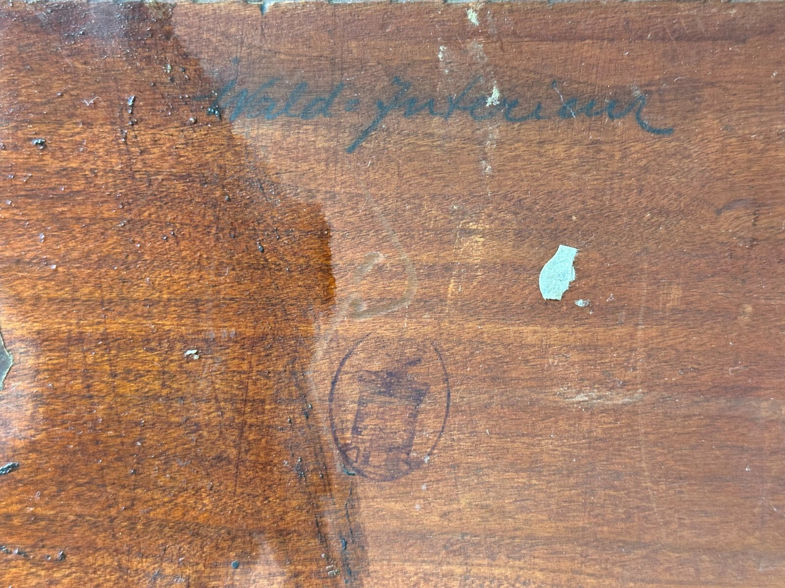 Öl auf Holz - L. Voigt - Landschaftsgemälde mit Flussaue - um 1900 sign. gerahmt7