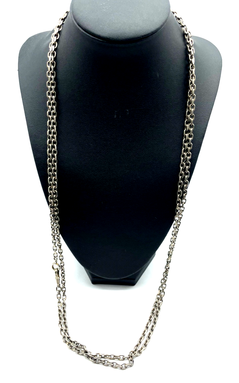 Antik massive 800 Silber TUK L 151 cm B 4 mm Taschenuhrkette 66,38 Gramm gepfl.0