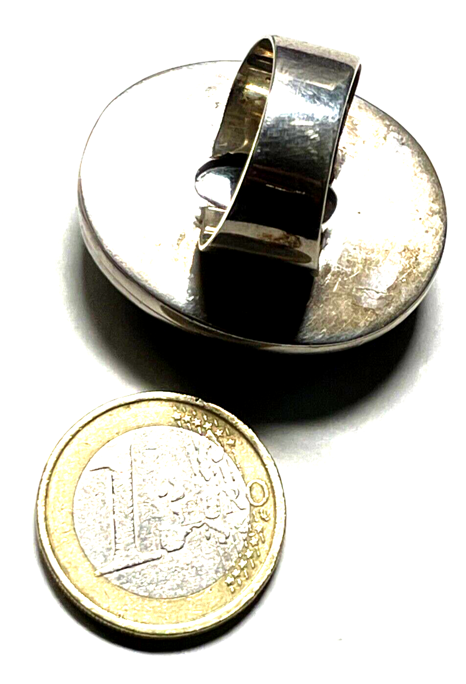 Solider 925 Silber Ring Silberring schöner Achat Ø 18,4 mm RG 58 gepflegt unisex14
