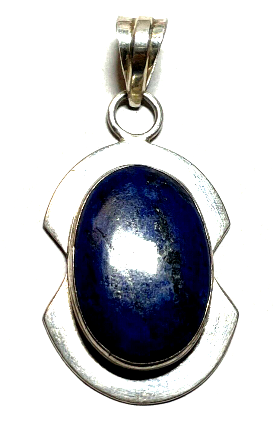 Purismus 925 Silber Anhänger Lapislazuli Cabochon Handarbeit Geschäftsauflösung1