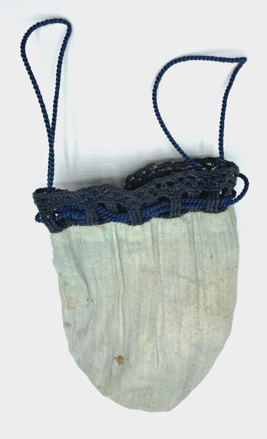 Antik Pompadour Glasperlen Tasche Perlenbeutel Handarbeit Perlentasche um 19005