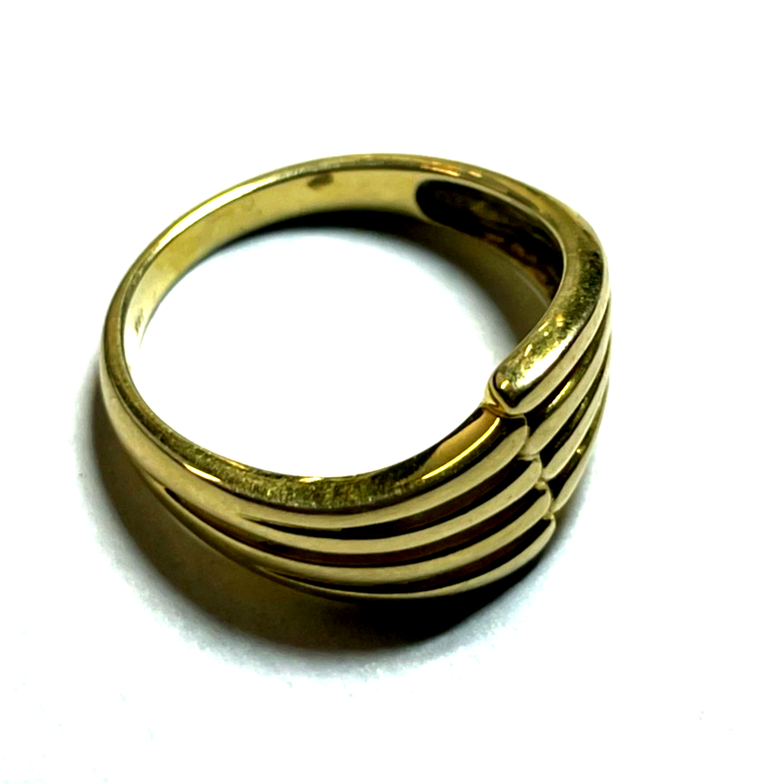 Solider 585 Gold 14 K  Ring modernes Design  Ø 16,9 mm RG 53 Juwelier gepfl.8