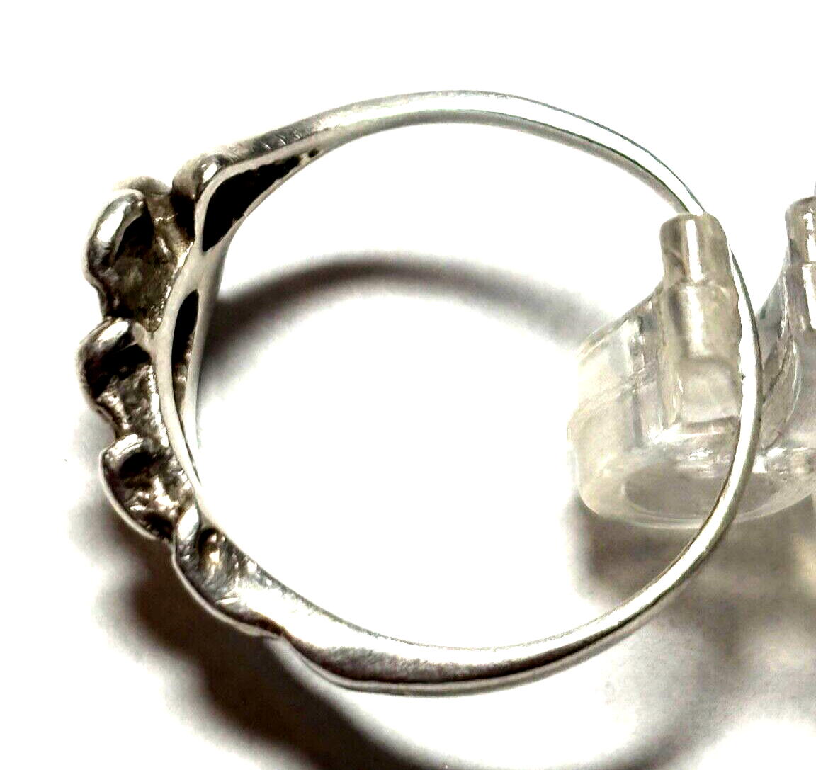 Vintage solider 925 Silber Ring Ø 17 mm RG 53 Handarbeit gepflegt3