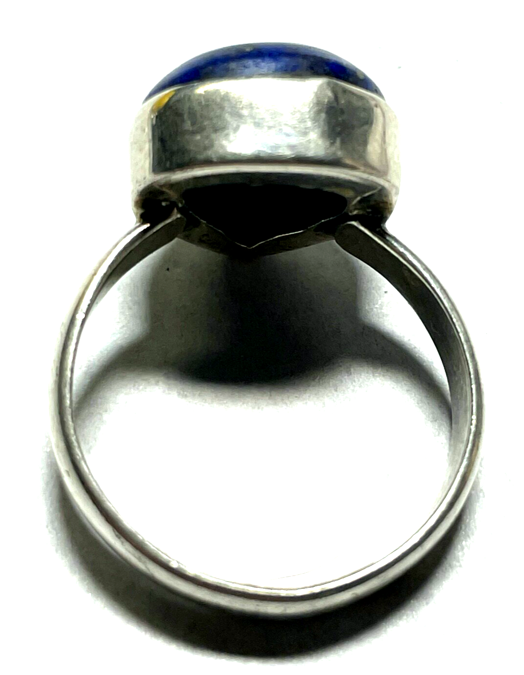 925 Silber Ring Lapislazuli Cabochon Ø 19 mm RG 60 solide Qualität unisex gepfl.4