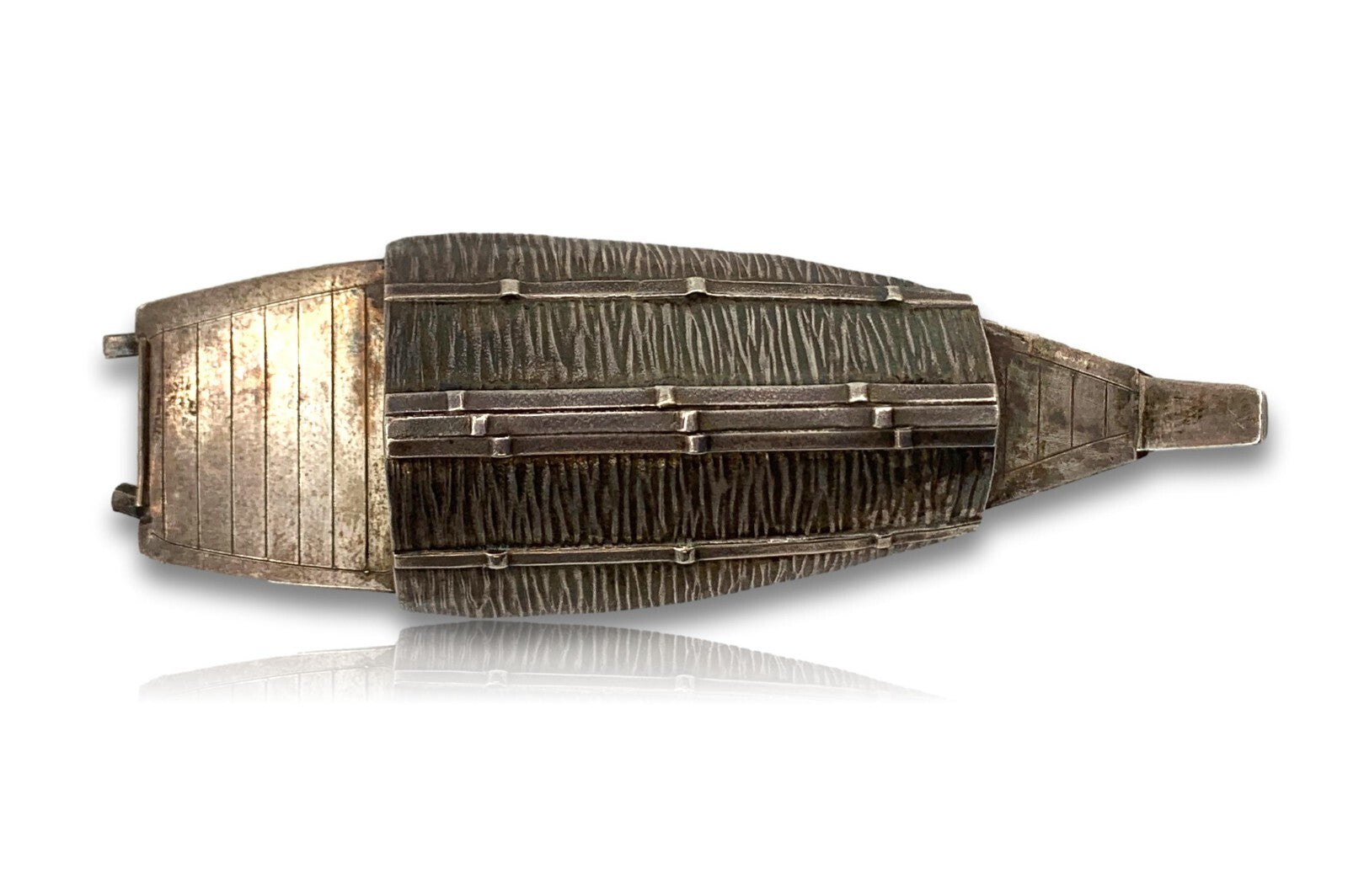 Miniatur Sampan Boot Gondel - 950er Sterling Silber - Salzstreuer - Handarbeit7
