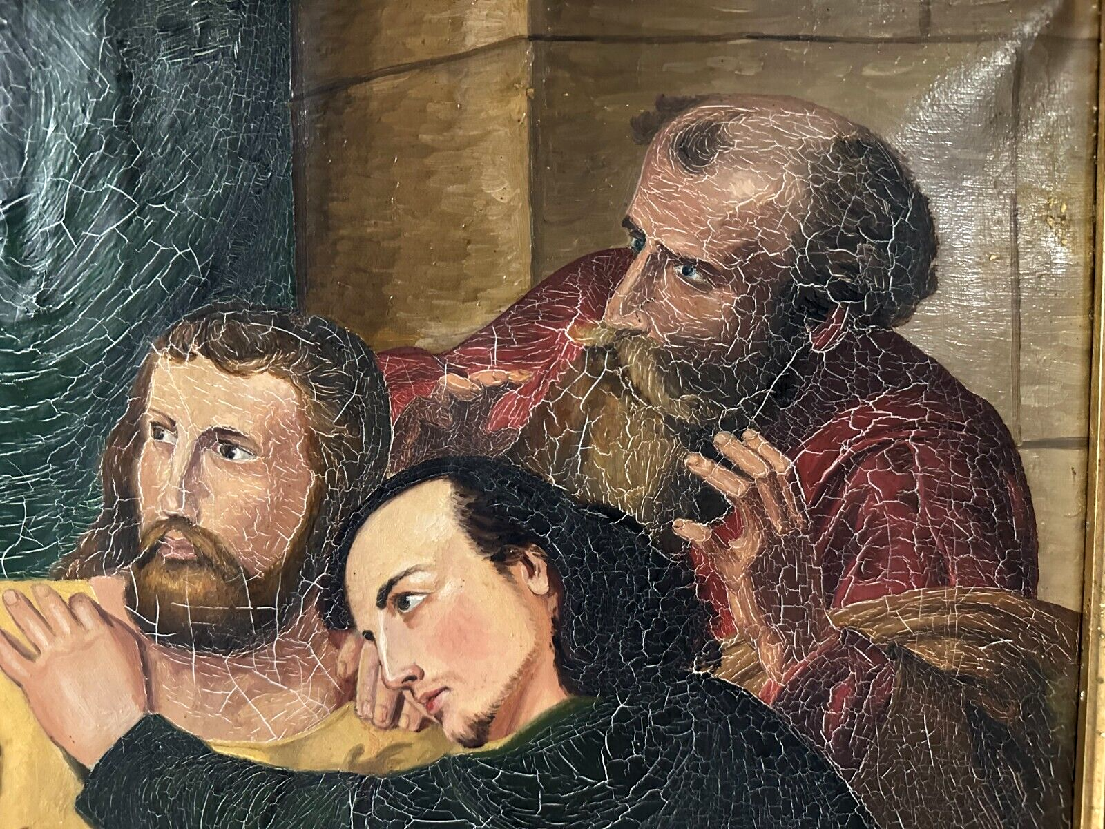 Öl auf Leinwand - Jesus und Judas - K. Junginger - Kopist nach Adolf Schmitz5