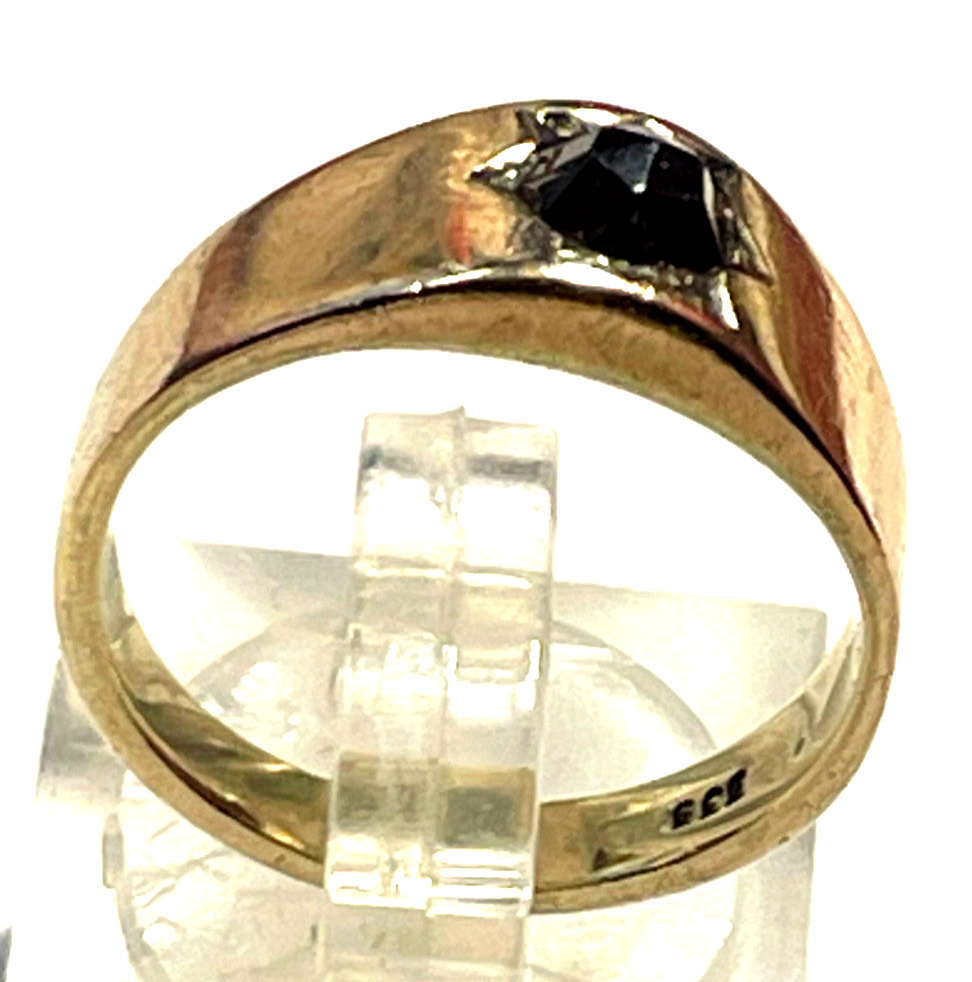 Solider 333 Gold 8 K antik Ring Rotgold Granat RG 54 Ø 17,2 mm massiv Juwelier3