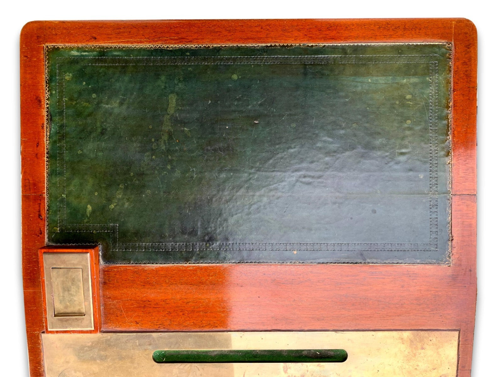 seltener Schreibtisch Doppel Sekretär - ca. 1890-1910 - Messing - Tintenfass6