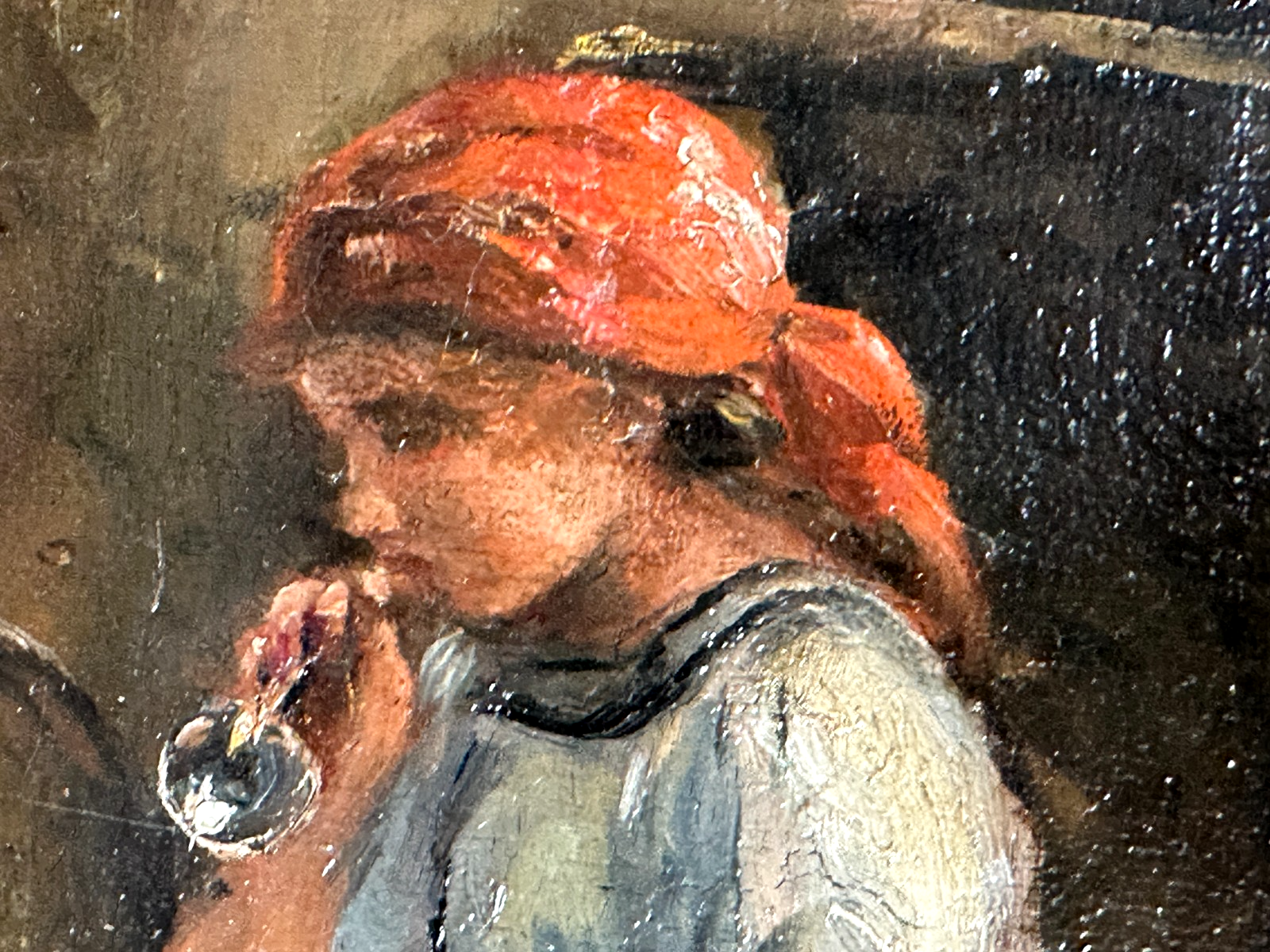 Pieter Francis Peters (1818–1903) – „Mädchen mit Seifenblase“ – Öl auf Leinwand3