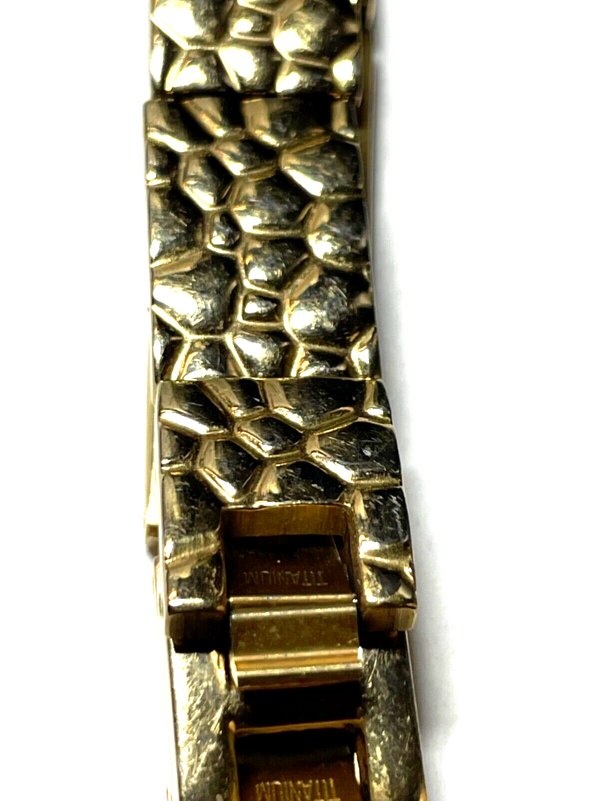 Vergoldetes Titanium Magnet Armband unisex L 20 - 21 cm variabel B 12 mm gepfl.4