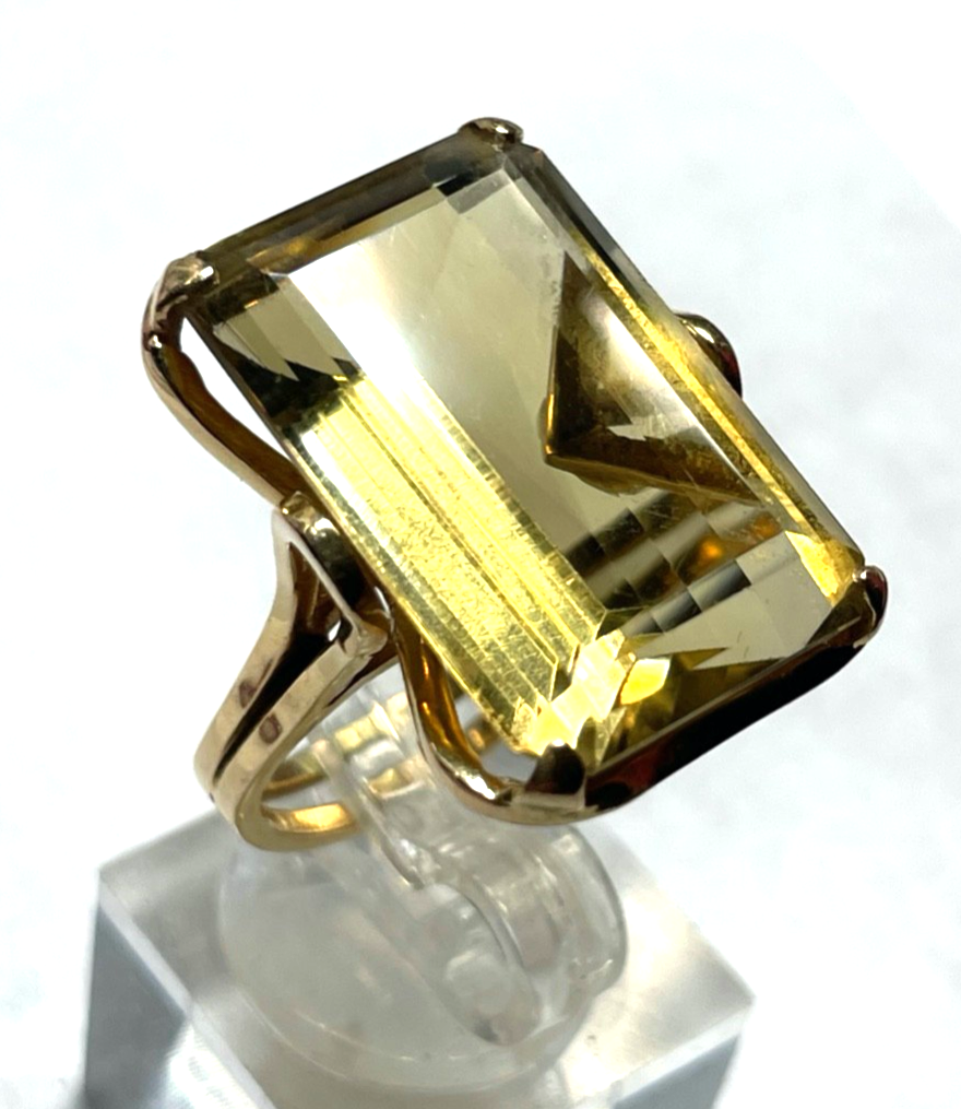 Massiver  Cluster 750 Gold Roségold Ring mit Citrin Cocktailring RG 50 Juwelier0