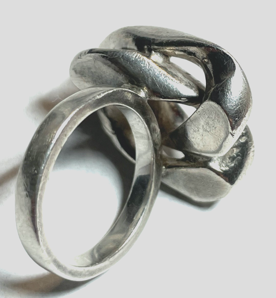 Massiver 925 Silber Ring Panzerkette Glied Unikat Silberschmied unisex RG 546