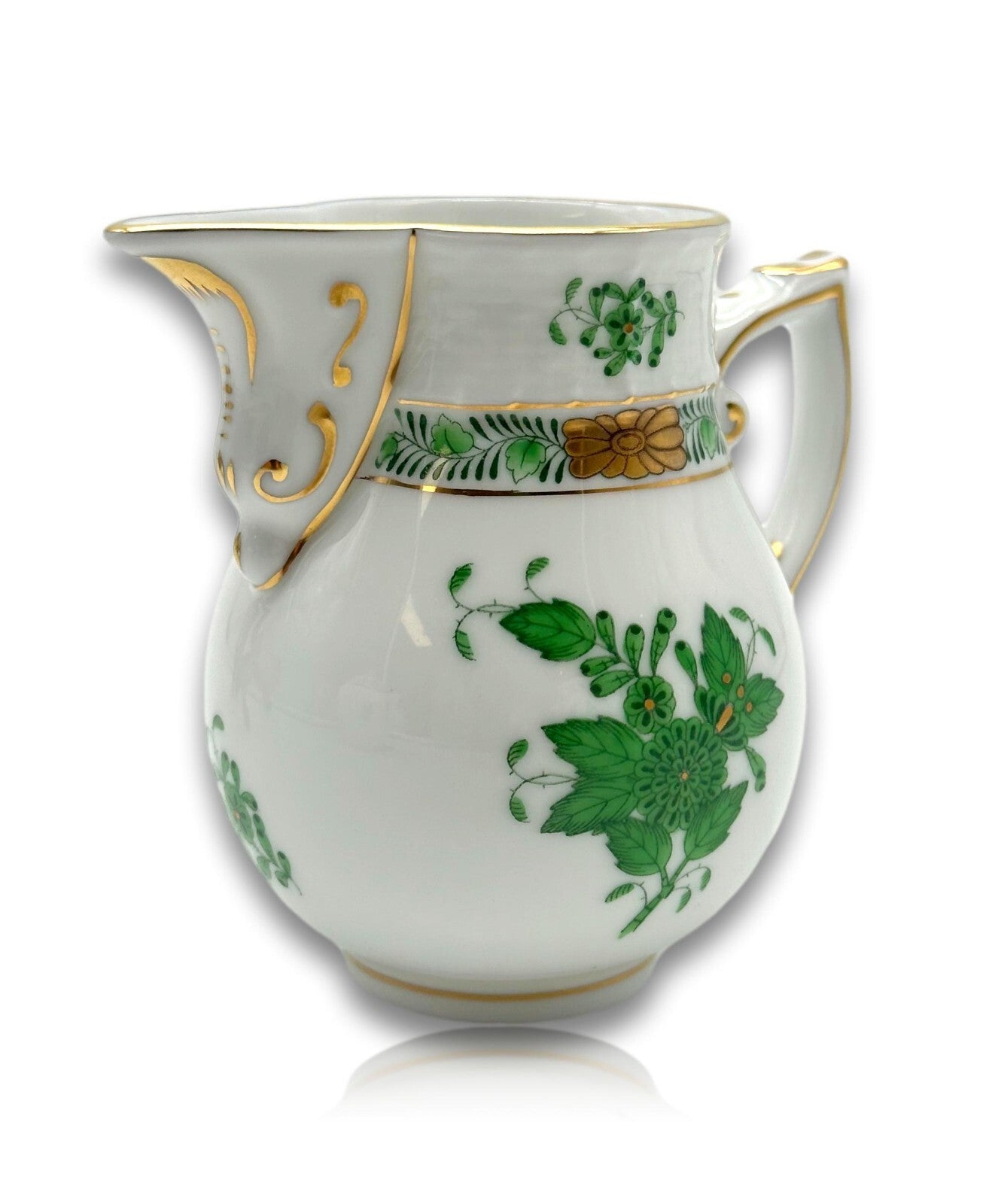 Herend 635 AV - Sahnekännchen - Porzellan - Apponyi Green - Handbemalt - Ungarn1