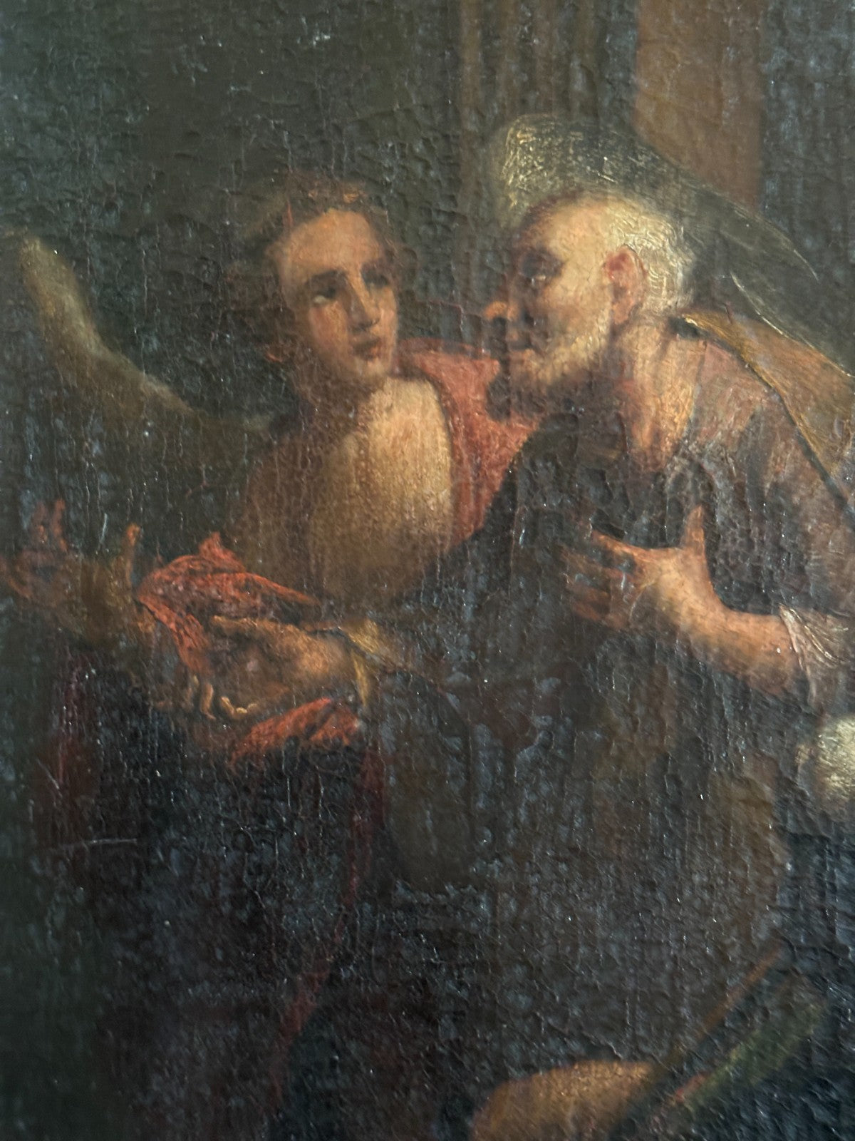 Ölgemälde „Biblische Szene mit Engel Raphael und Tobit?“ – um 18./19. Jh.1
