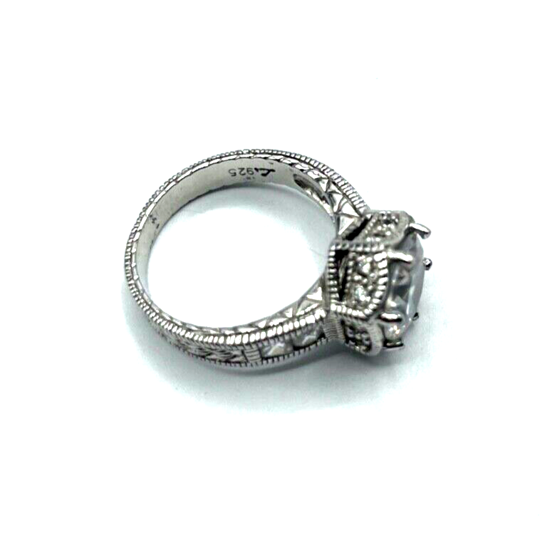 Mega Statement 925 Silber Ring Zirkonia Feuer Ø 10 mm RG 60 Ø 19 mm Cocktail11