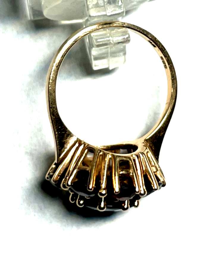 585 Gold 14 K Ring Roségold 9 x Granat Ø16,5 mm RG 52 solide Handarbeit Juwelier6