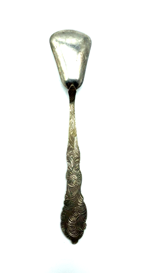 Antik  800 Silber Zuckerlöffel Vorleger Historismus L 15 cm style rocaille gepfl3