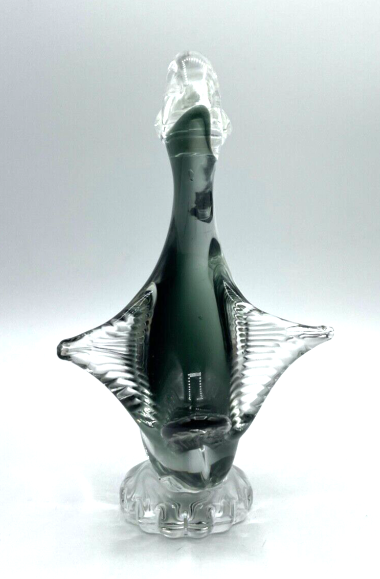 Midcentury Murano Glas Ente Glasfigur mit orig. Etikett H 20 cm groß 50er 60erJ3