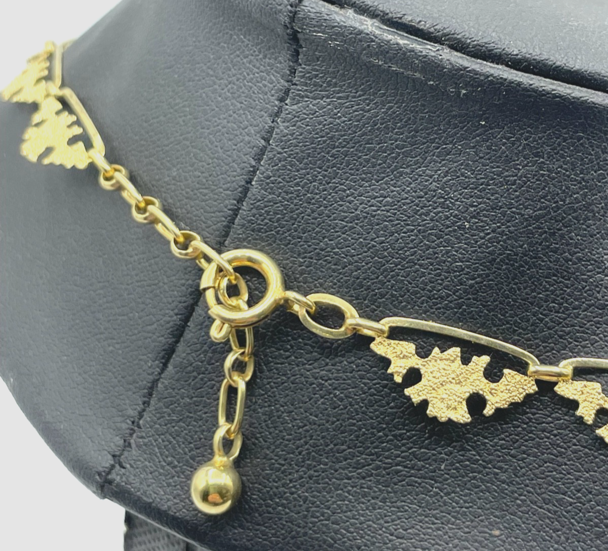 Vintage anmutiges Andreas Daub 333 Gold 8 K Collier L 42 + 3,5 cm top Zustand5