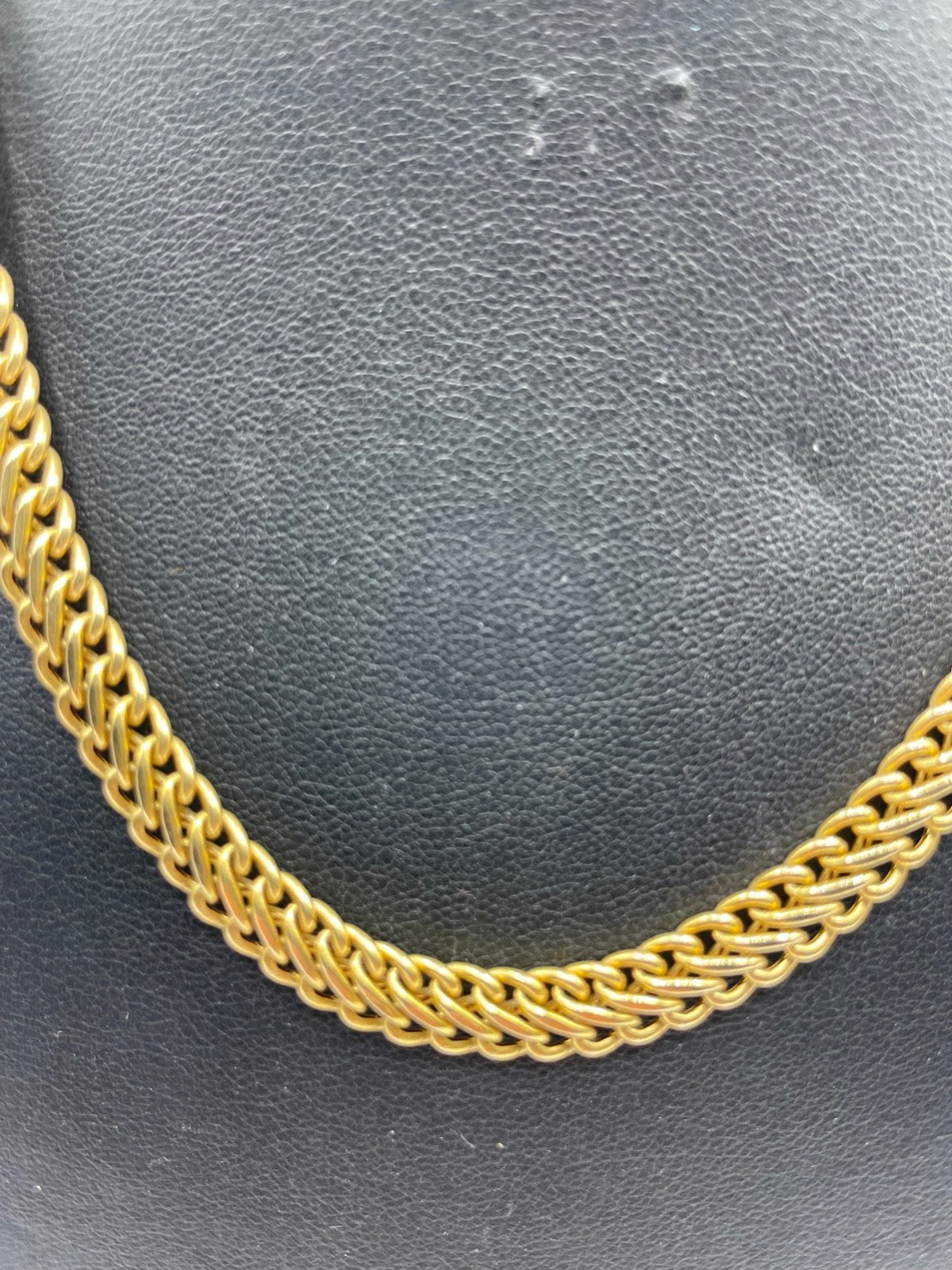 585 Gold 14 K Gelbgold Kette doppelte Panzerkette Collier L 43 cm B 7 mm gepfl.2
