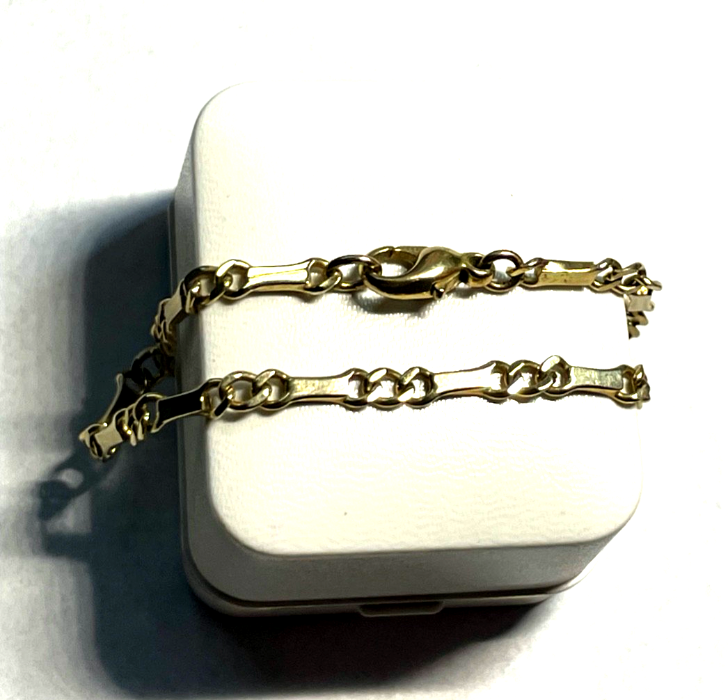 333 Gold 8 K Gold Armband Armkette unisex L 21 cm B 4 mm mit Karabiner gepflegt4