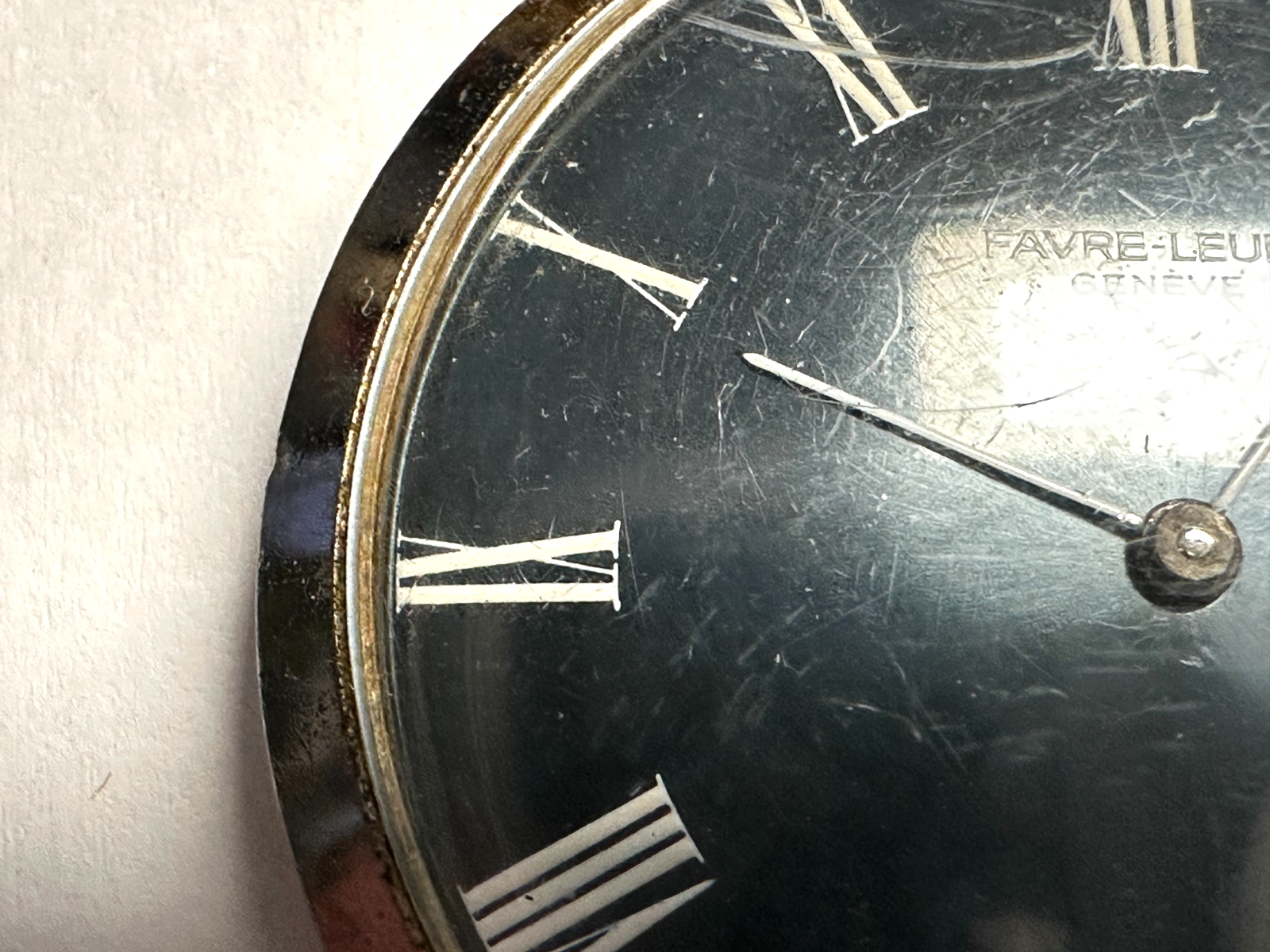 Favre-Leuba Geneve - Schweiz - Taschenuhr - römische Ziffern - Uhrwerk läuft5