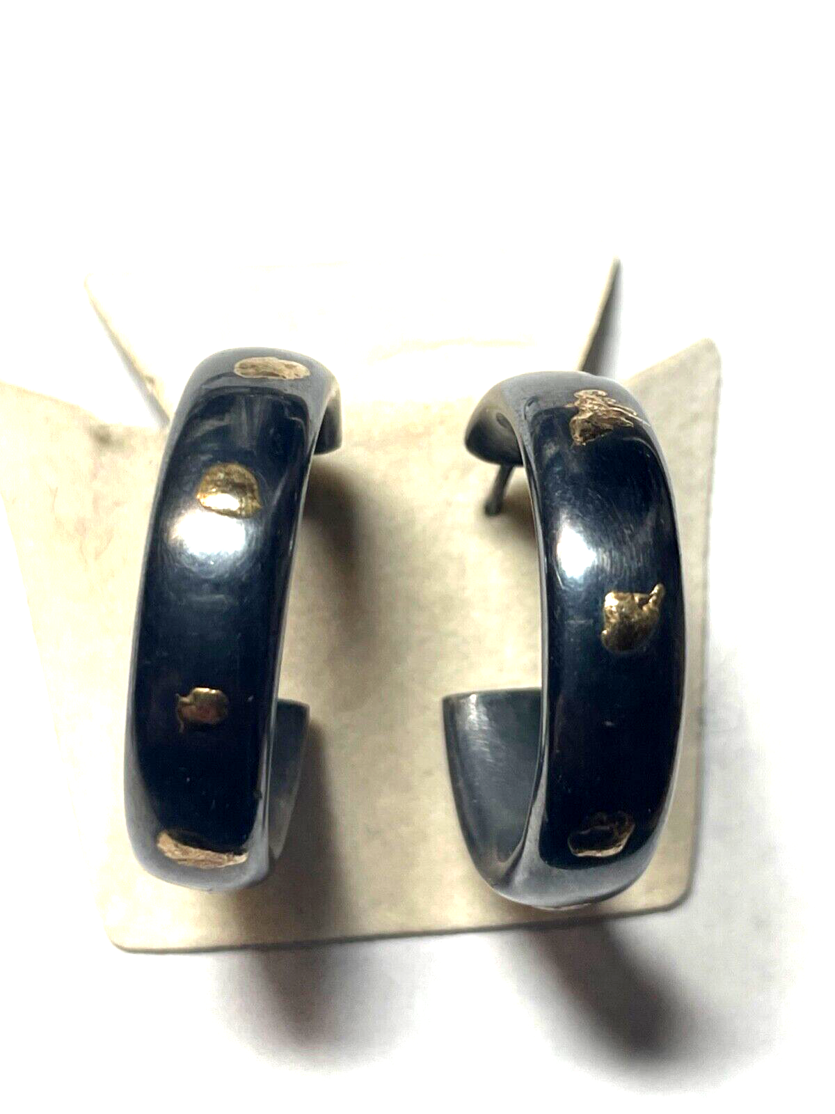 Massive stattliche 925 Silber Creolen Ohrringe geschwärzt Echtgold Dekor Ø 3 cm13