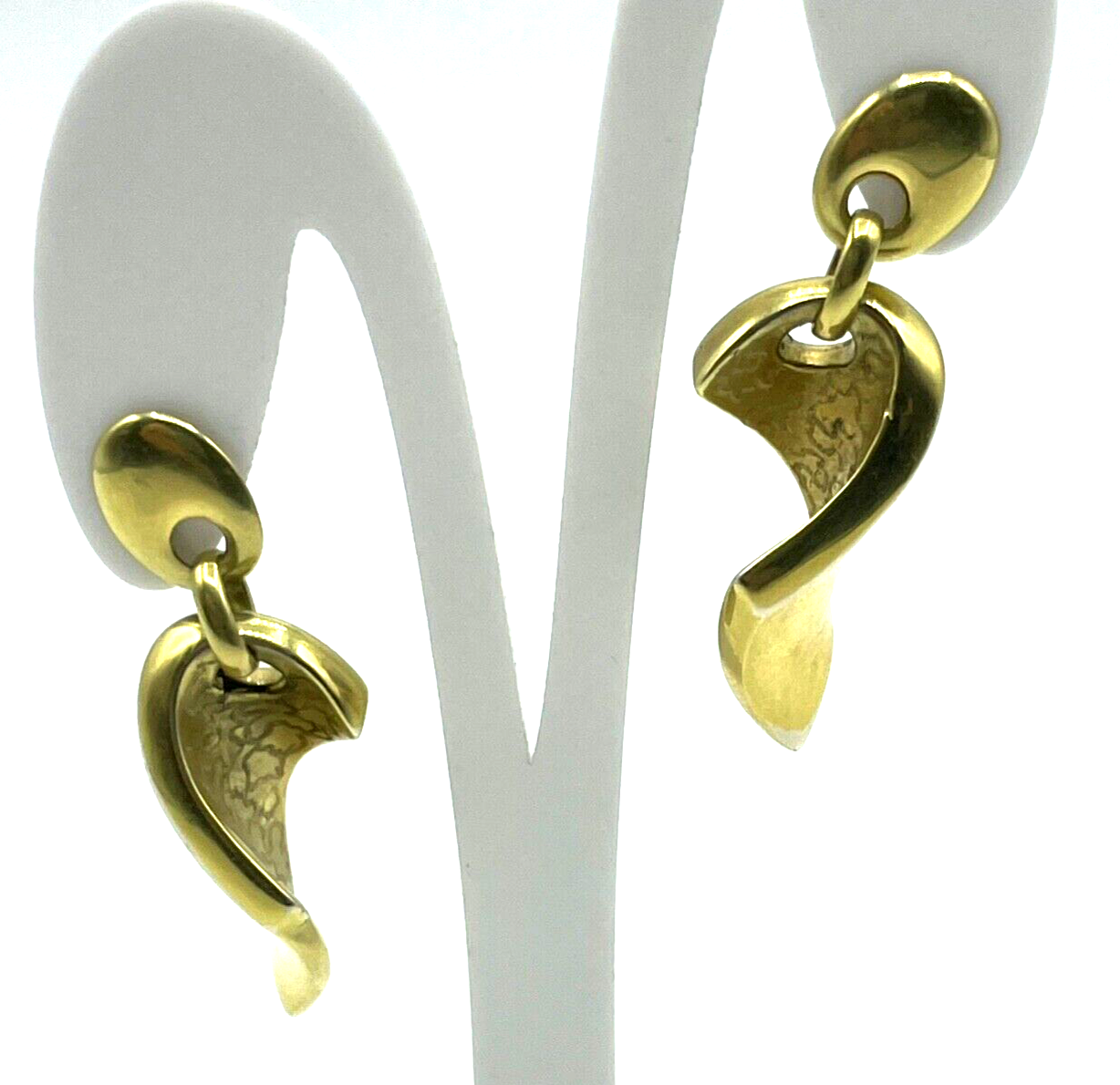 375 Gold 9 K Ohrringe Design Ohrhänger stattlich Juwelier L 44 B 12 mm gepflegt1