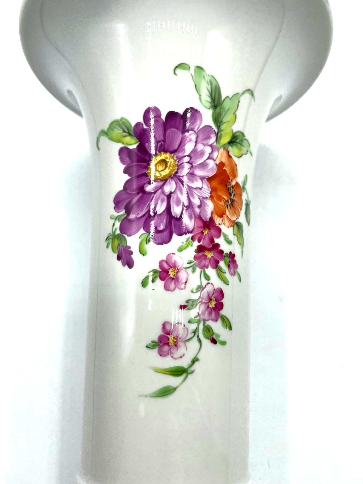 Antik KPM Porzellan Vase Trichtervase Trompetenvase  Blumen H 19 cm top gepflegt7