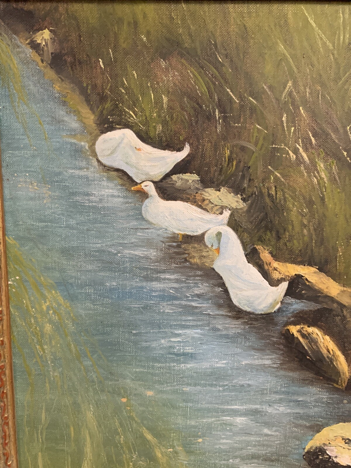 Enten am Teich Ölgemälde 19675