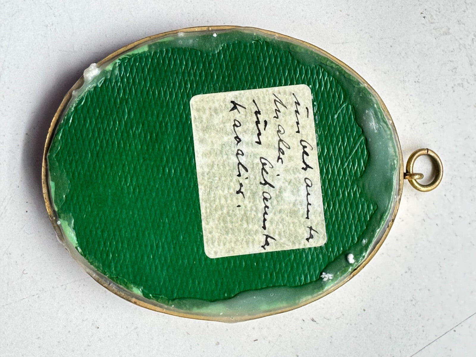 Miniatur Lupenmalerei um 1720 - unbekannter Kavalier - gerahmt - öl auf Kupfer5