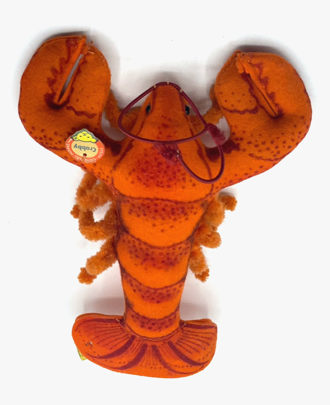 Steiff Hummer Crabby 2017.00 60er J. 17 cm mit Knopf Schild Fahne gepflegt8