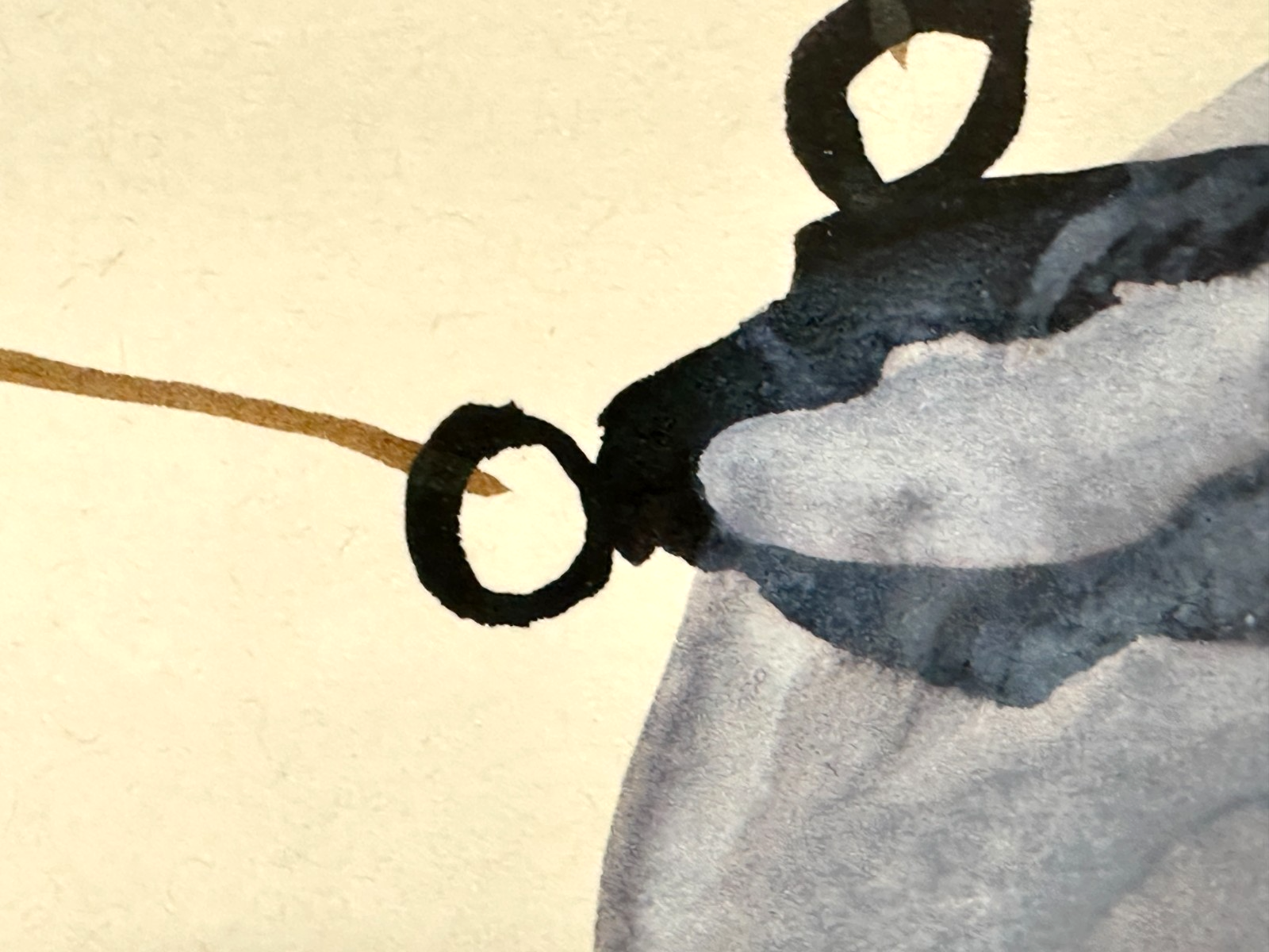 Carola Dewor – "Offenes System" (1999) - Aquarell - Unikat - gerahmt - 51x50 cm5