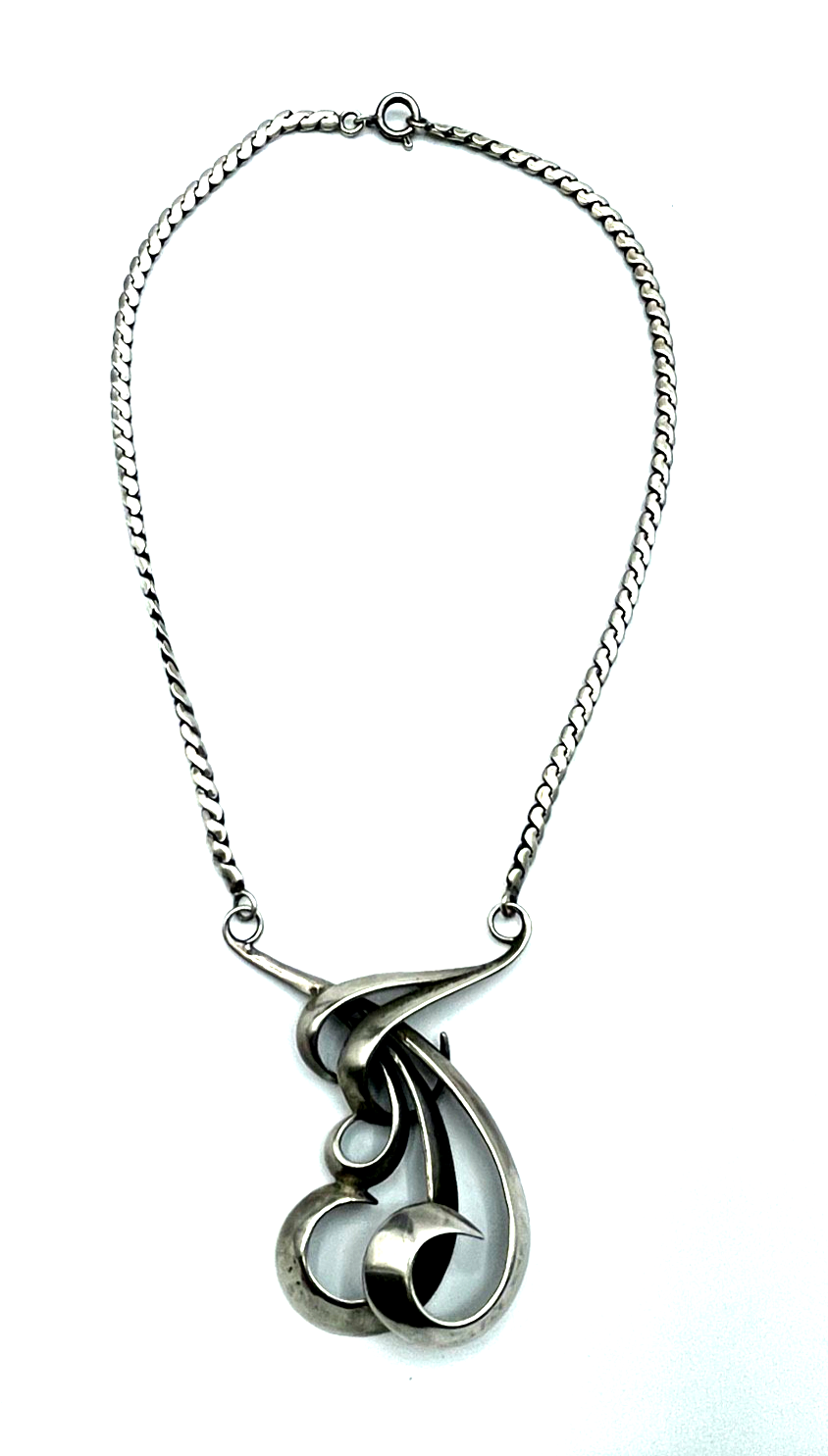 Solides vintage Collier Silber 925 Ottaviani Italien Design Kette Modernist5