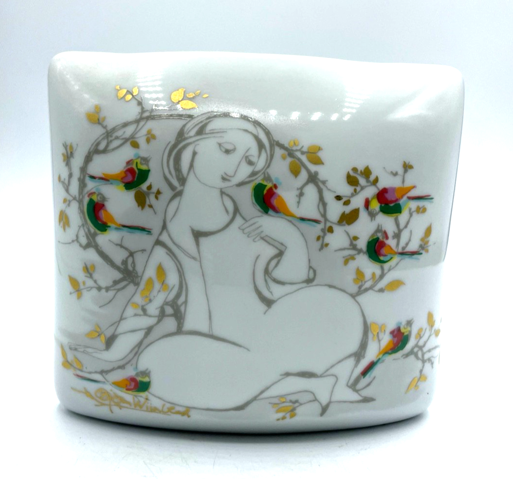 Vintage Rosenthal Porzellan Vase Björn Wiinblad Frühlingserwachen 1A Zustand0