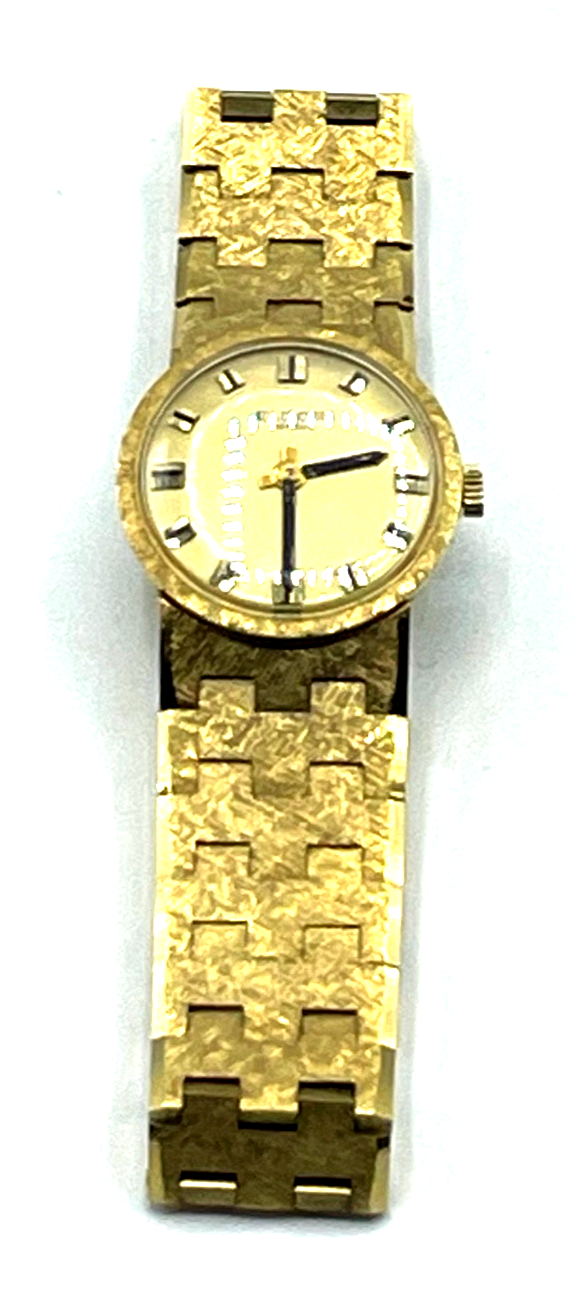 Vintage top gepflegt ELDOR Genéve Damen Armbanduhr Handaufzug Gold farbig 60er J11