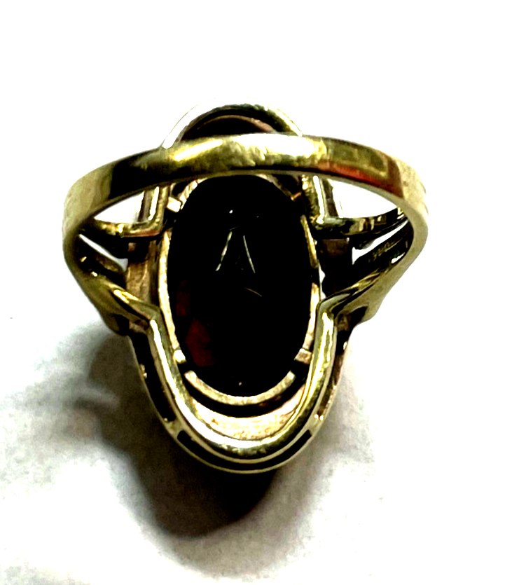 Vintage 333 Gold 8 K Rauchquarz Ring Ø 16,5 mm RG 52 Juwelier Qualität gepfl.7