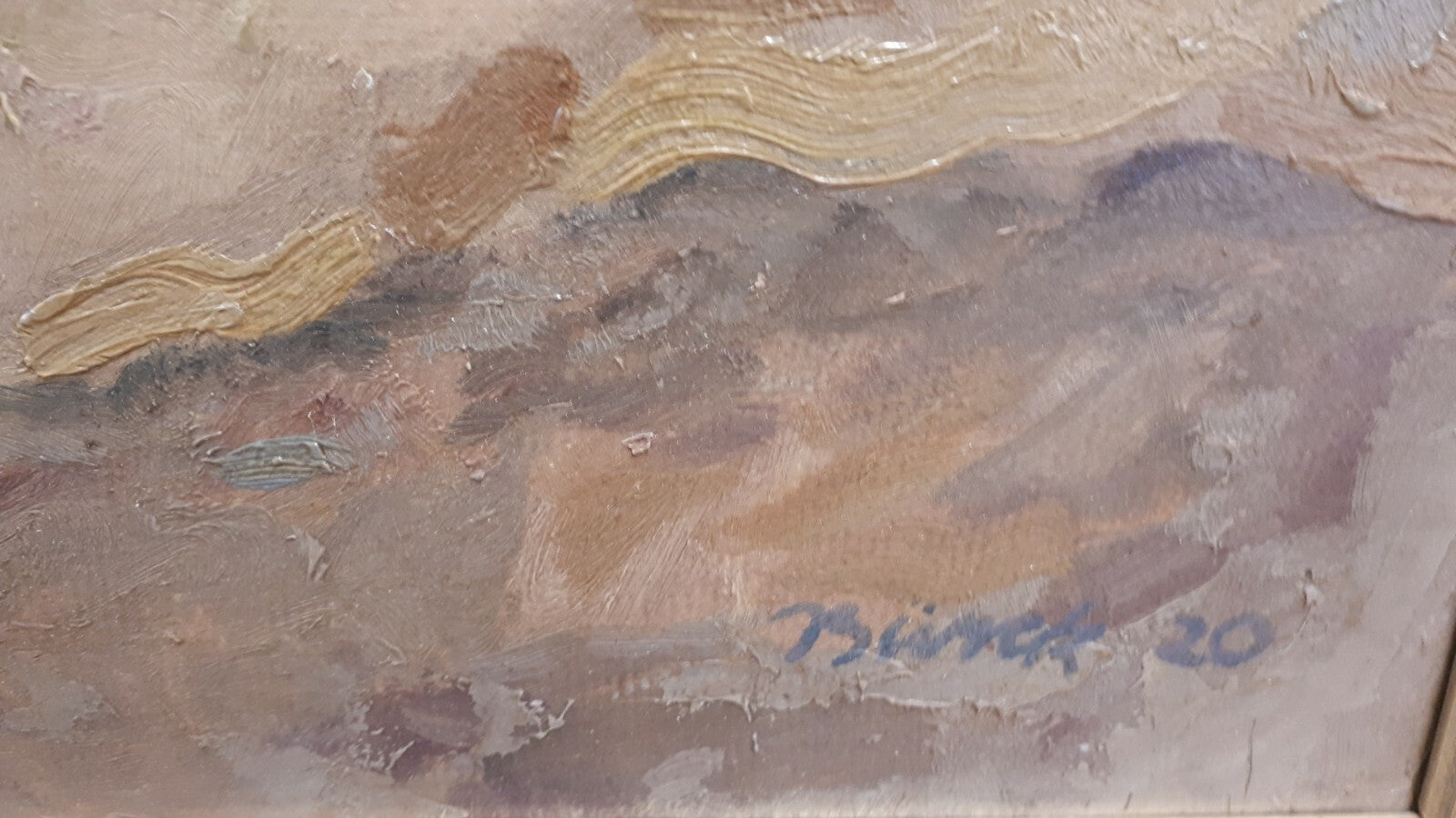 Paul Bürck 1920 -  Gemälde Öl auf Leinwand - Frühlingstag im Gebirge - gerahmt4