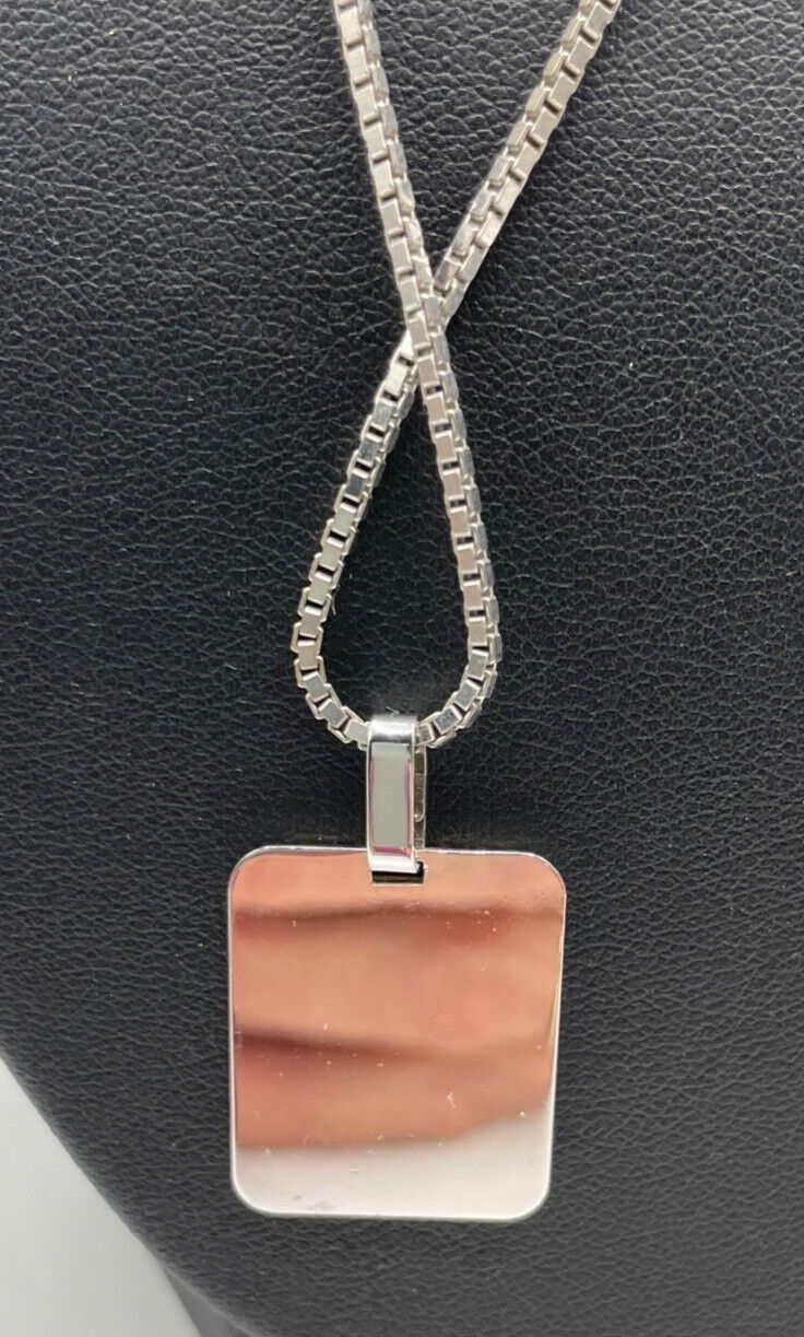 Solide lange 835 Venezianerkette + Silber Anhänger Schrauben Dekor Gravur unisex5