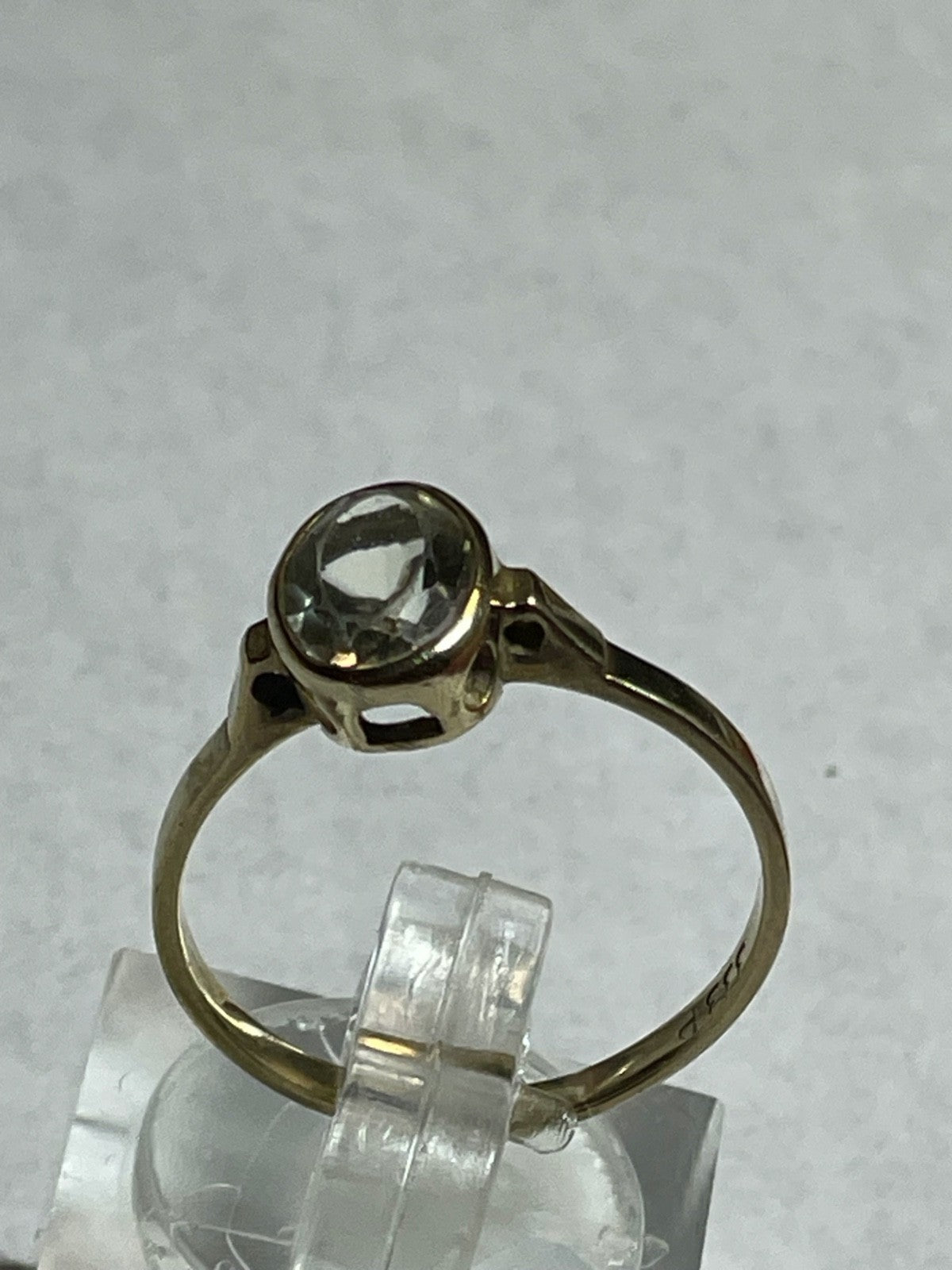 Vintage Design 333 Gold 8 K Ring Turmalin Ø 17 mm RG 54 Juwelier gebraucht0