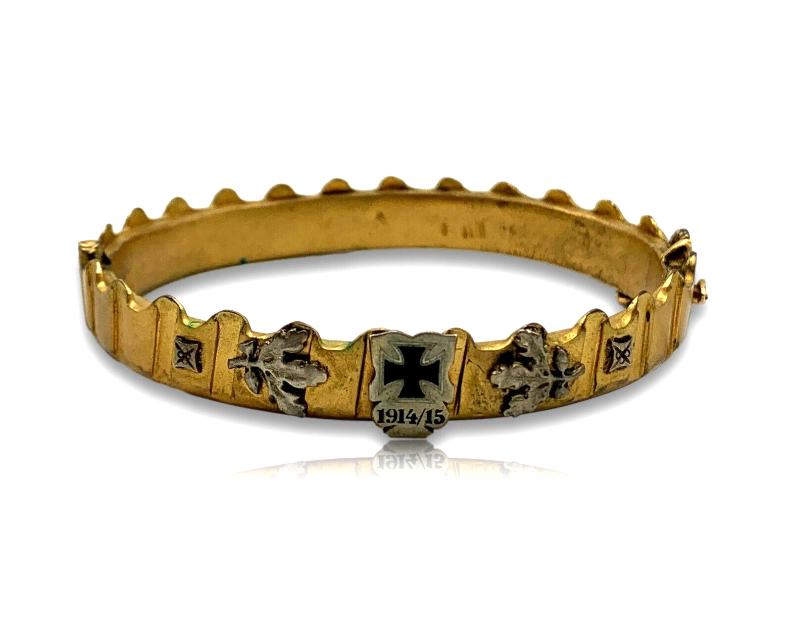Patriotischer Armreif - Grabenkunst - Führungsring Granathülse - WKI 1914/150