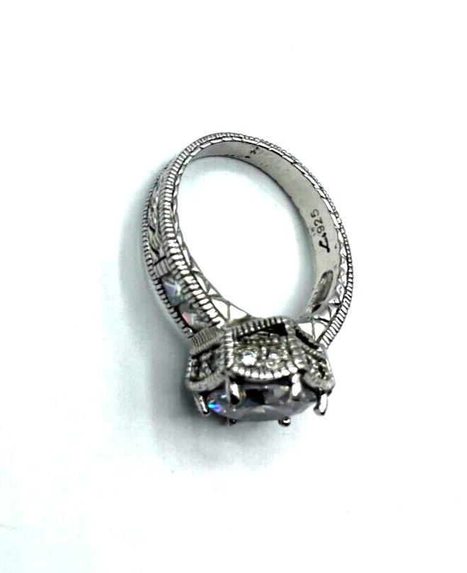 Mega Statement 925 Silber Ring Zirkonia Feuer Ø 10 mm RG 60 Ø 19 mm Cocktail10