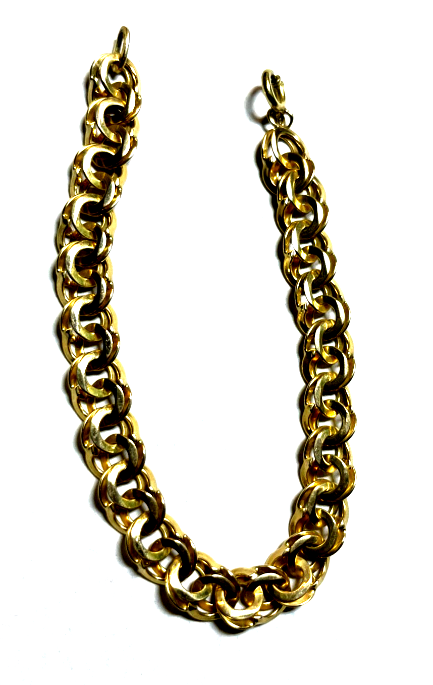 333 Gold 8 K Gelbgold Armband Garibaldi Dekor L 18,5 cm B 8 mm sehr gepflegt1