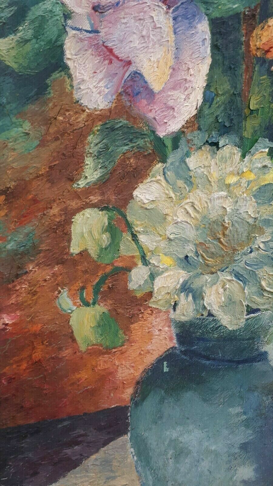 Eduard Sturm 1941 - Stillleben Blumenstrauß Impressionismus - Öl auf Leinwand3