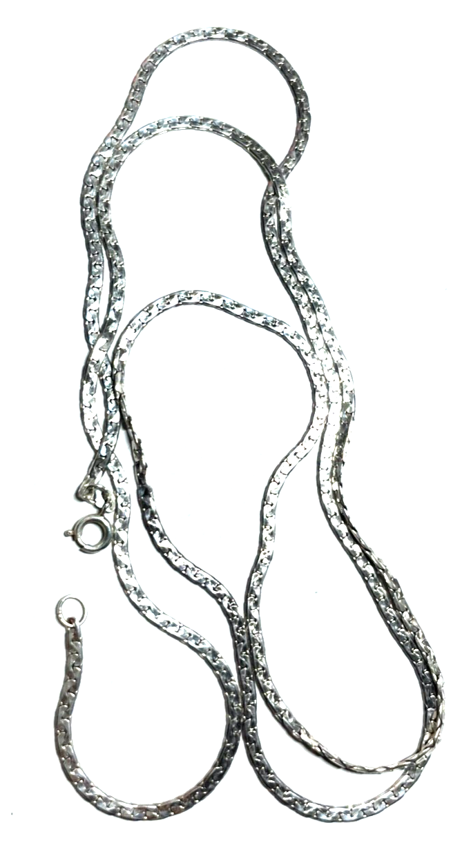 Unisex 91 cm lange Mariner Gliederhalskette 835 Silber solide Silberkette B 3 mm0