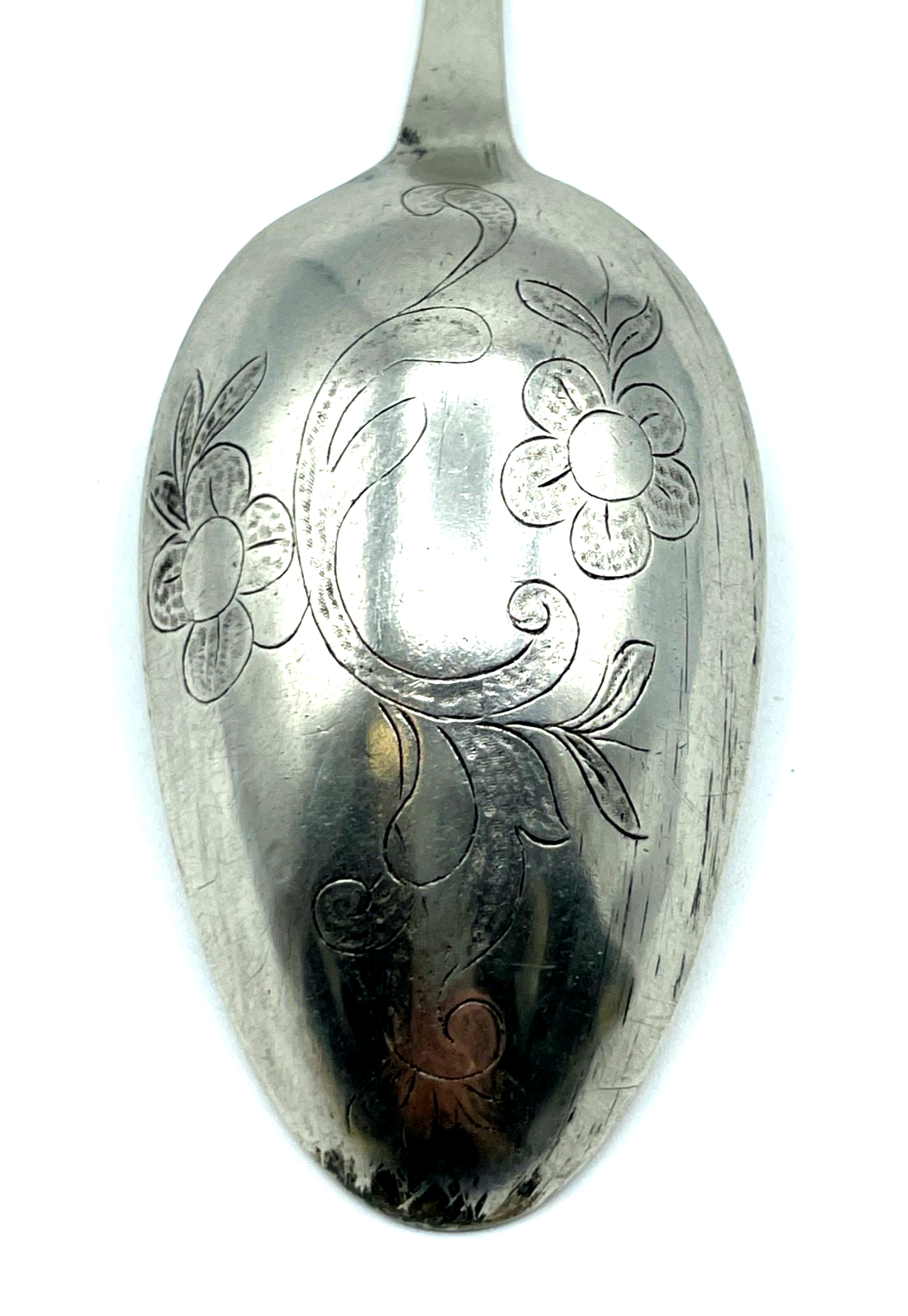 Antik  Biedermeier Silber 1 Vorleger Löffel alte Punzen L 23,2 cm teilvergoldet7