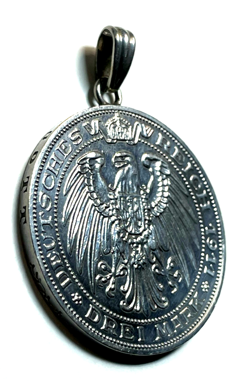 Antik Münzanhänger Silber Deutsches Reich Drei Mark 1911 A Wilhelm II + III5