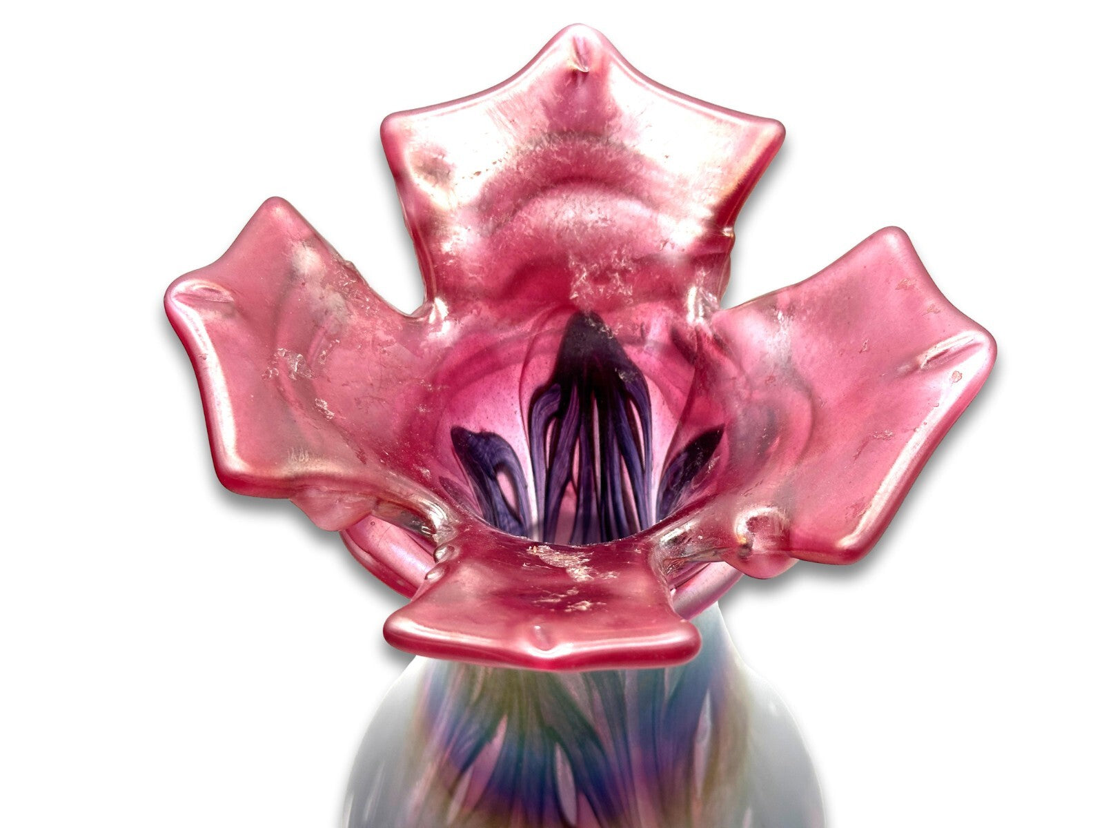 Murano Vase - Mid-Century - Henkelkrug Henkelvase - Irisierendes Glas8
