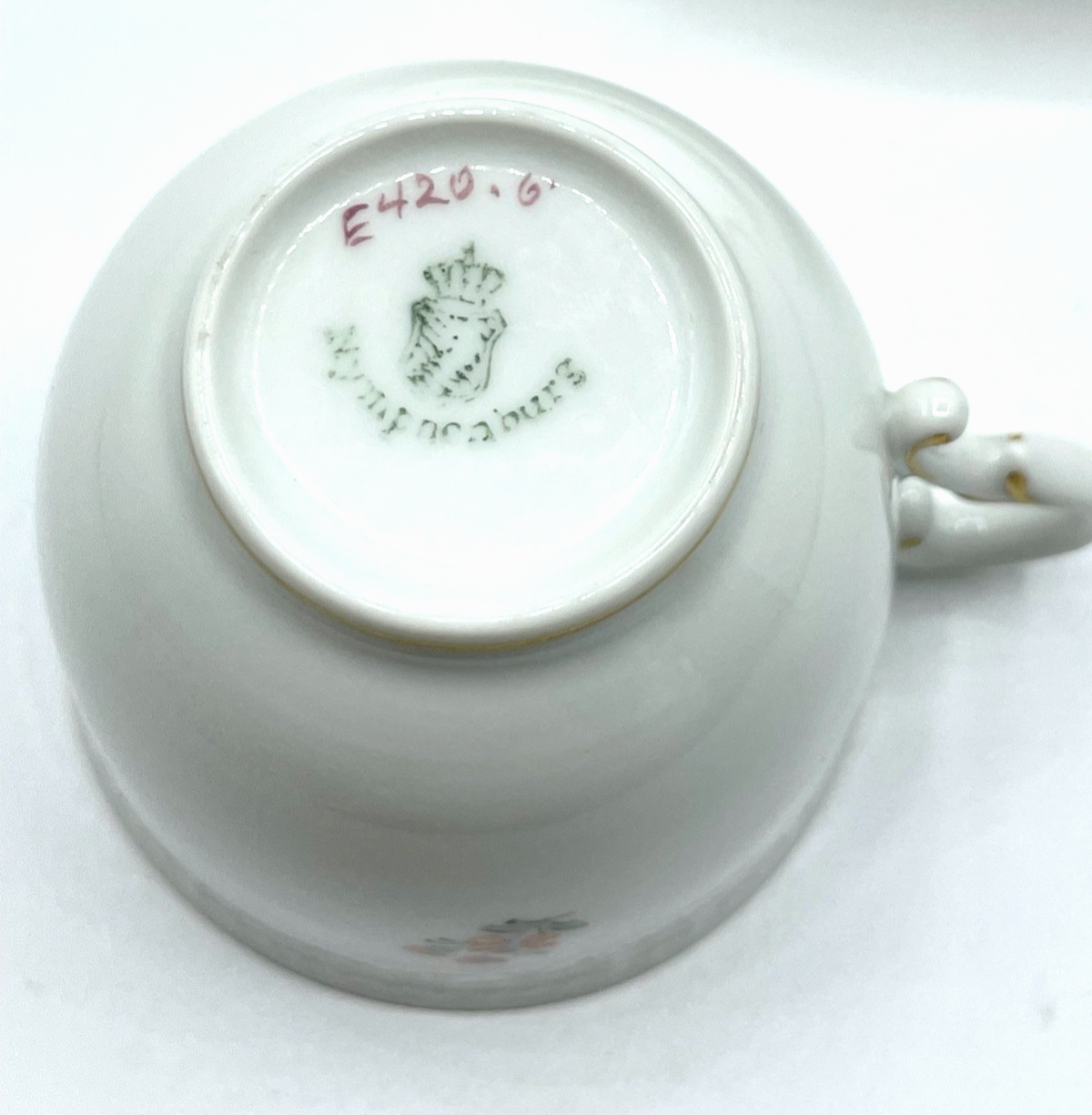 Antik Nymphenburg Porzellan Gedeck 3 tlg. Sammeltasse Mokka Espresso kl. Kaffee3